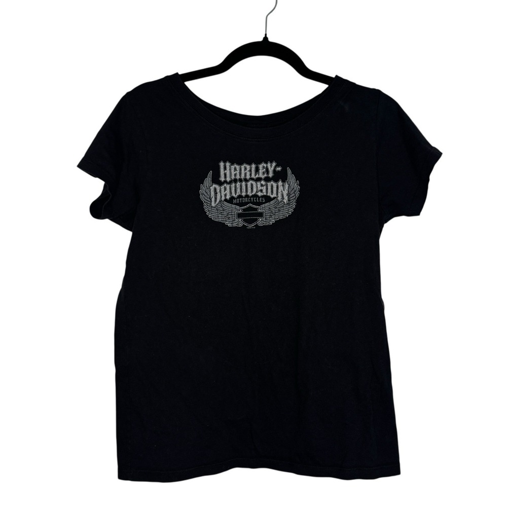Harley Davidson Cape Cod Hyannis MA Black Short Sleeve Shirt‎ Women's XL